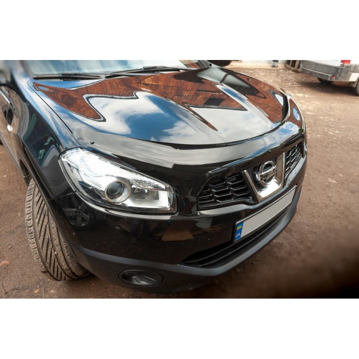 Дефлектор капота (EuroCap) для Nissan Qashqai 2010-2014 гг