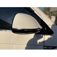 Полоски на зеркала (2 шт, нерж) для Volkswagen T6