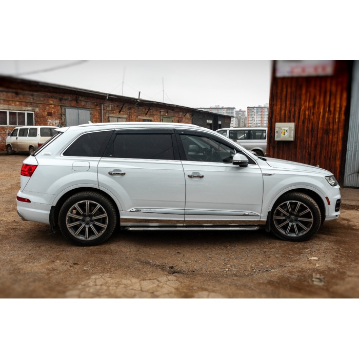 Бокові пороги OEM V1 (2 шт., алюміній) для Ауди Q7 2015- рр