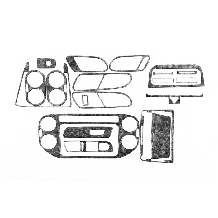 Накладки на панель (2011-2015) Чорні для Volkswagen Tiguan рр