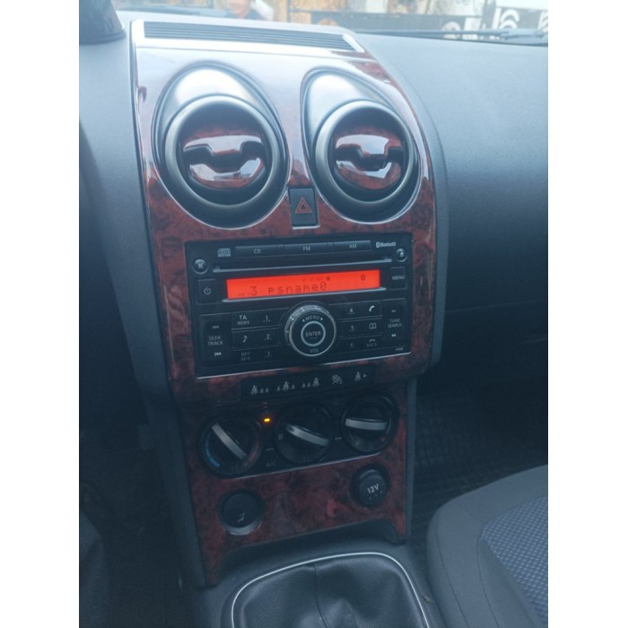 Накладки на панель Карбон для Nissan Qashqai 2007-2010 гг