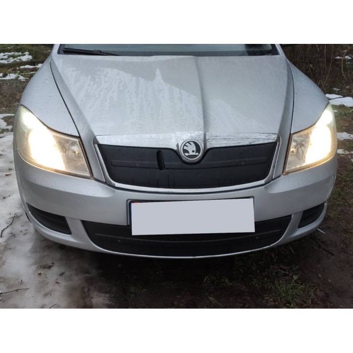 Зимова накладка на решітку (верхня) Матова для Skoda Octavia II A5 2010-2013рр