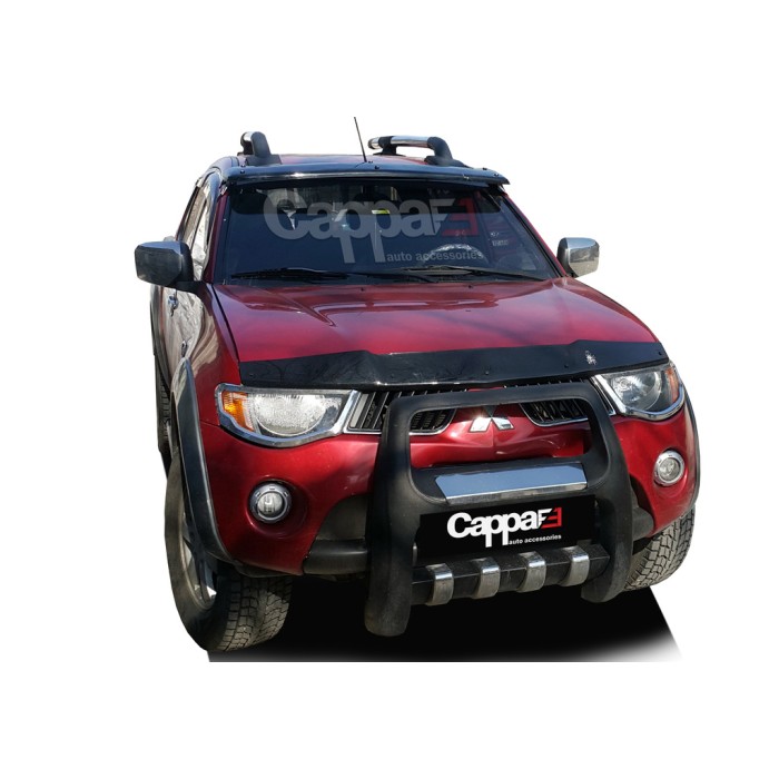 Козирьок на лобове скло (чорний, на рамі) для Mitsubishi L200 2006-2015 рр