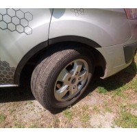 Накладки на арки (6 шт, черные) для Ford Custom 2013-2022 гг