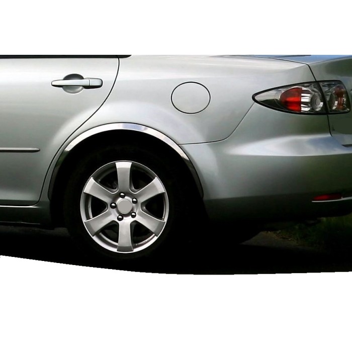 Накладки на арки (4 шт, нерж) для Mazda 6 2003-2008 рр