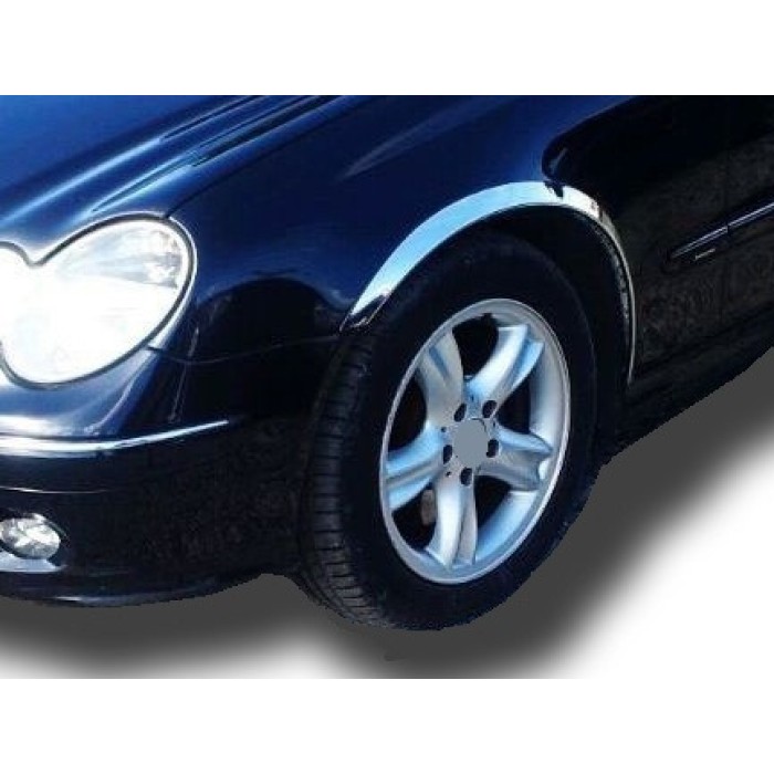 Накладки на арки (4 шт, нерж) для Mercedes CLK W208 1997-2002 рр