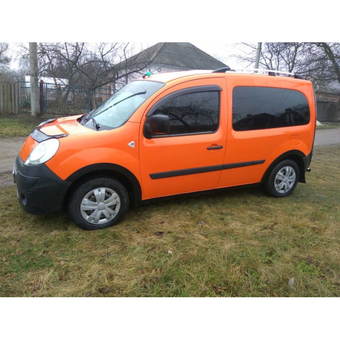 Накладки на арки (4 шт, чорні) 2012-2019, металеві для Renault Kangoo рр