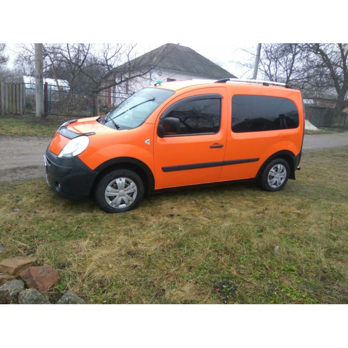 Накладки на арки (4 шт, чорні) 2012-2019, металеві для Renault Kangoo рр