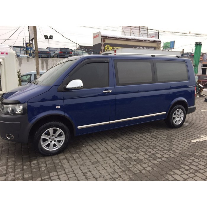 Накладки на арки (6 шт, чорні) Чорна нержавейка для Volkswagen T5 Transporter 2003-2010 рр