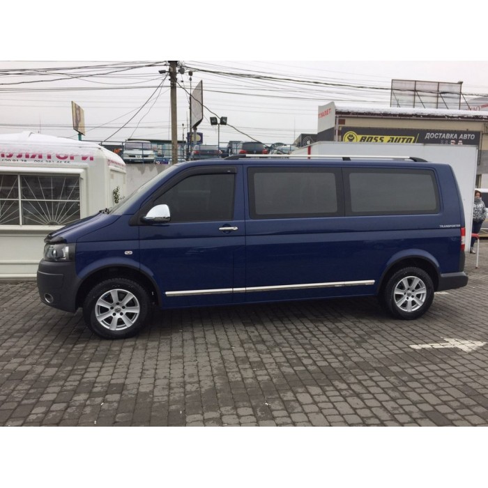 Накладки на арки (6 шт, чорні) Чорна нержавейка для Volkswagen T5 Transporter 2003-2010 рр