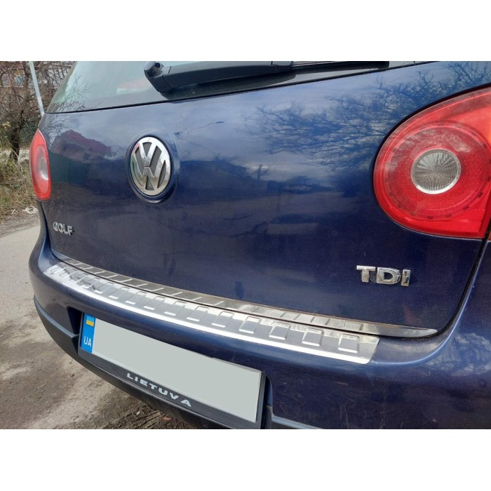 Кромка багажника (нерж) OmsaLine - Італійська нержавійка для Volkswagen Golf 5