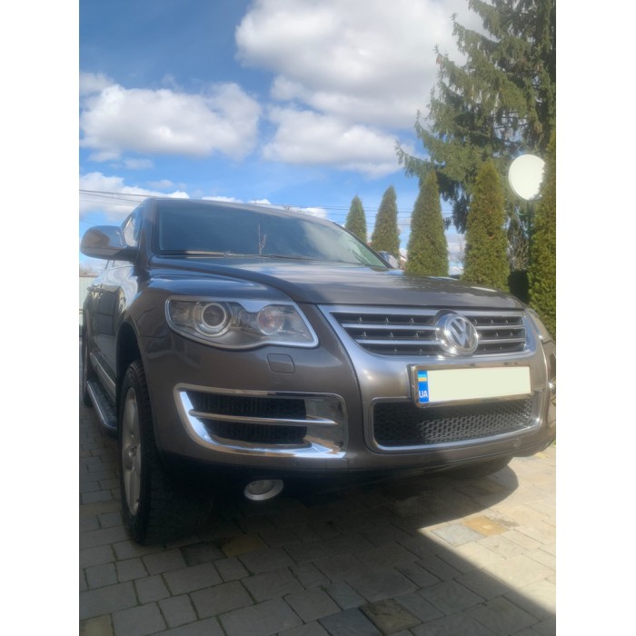 Накладки передні ліхтарі 2008-2011 (2 шт., пласт) для Volkswagen Touareg рр