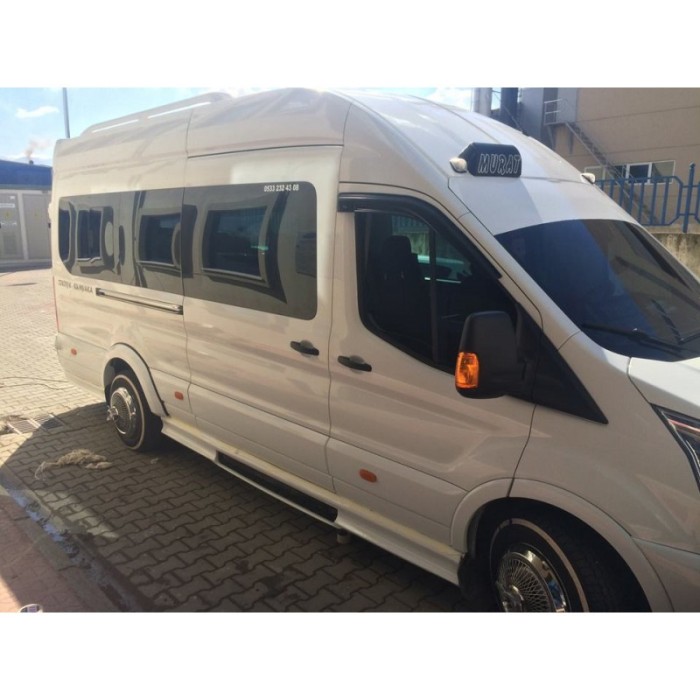 Бокові пороги (під фарбування) для Ford Transit 2014- рр