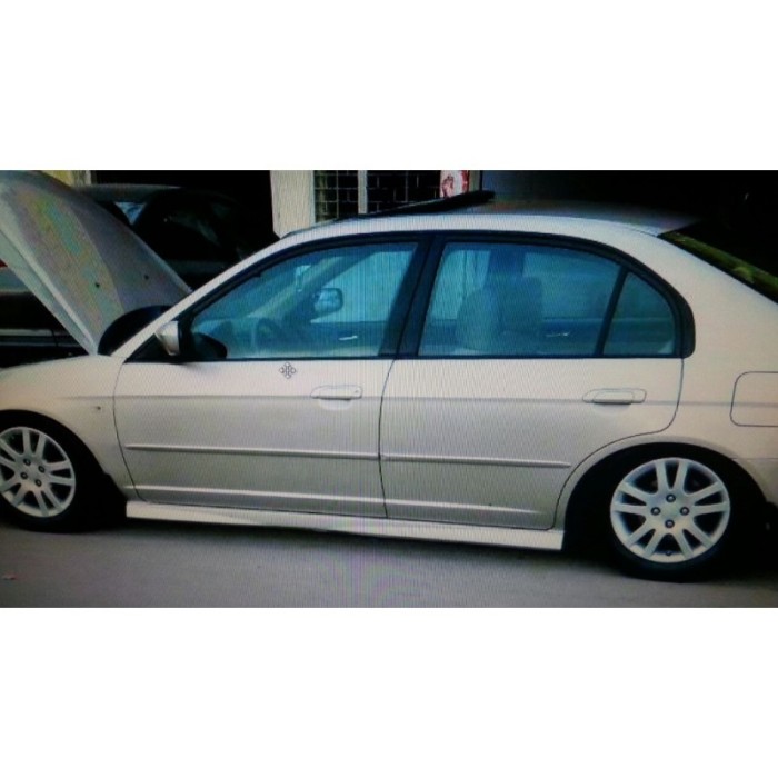 Бокові пороги (під фарбування) для Honda Civic Sedan VII 2001-2006 рр