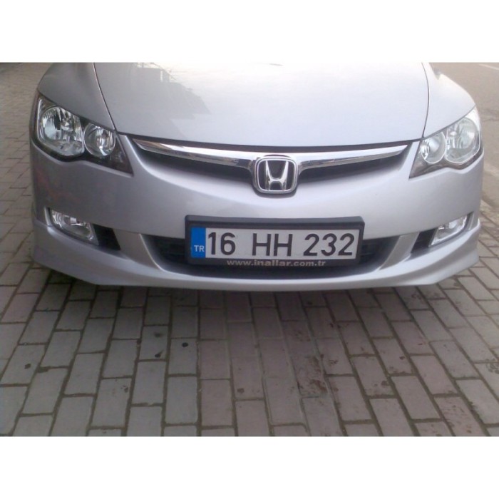 Накладка на передній бампер 2006-2009 (під фарбування) для Honda Civic Sedan VIII рр