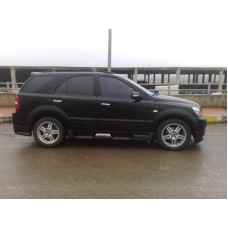 Бокові пороги Meliset (2 шт., під фарбування) для Kia Sorento 2002-2009 рр