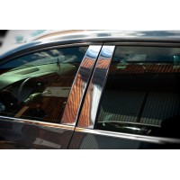 Молдинг дверных стоек (Sedan, нерж) для Renault Megane IV 2016-2025 гг