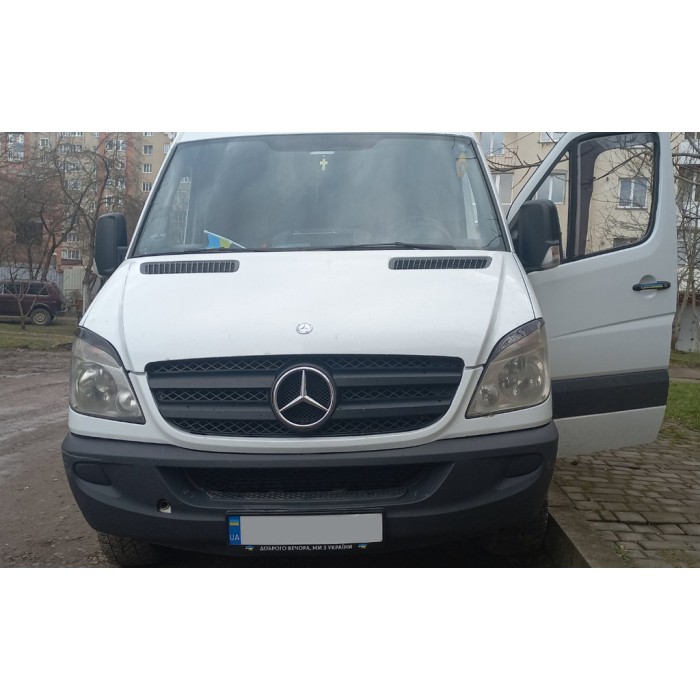 Вії Прямі (чорні, ABS, 2006-2013) Чорний мат для Mercedes Sprinter W906 рр