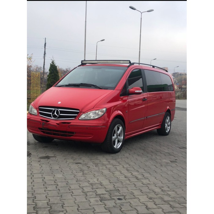 Бокові пороги Exclusive (2 шт, під фарбування) Екстра довга база для Mercedes Vito W639 2004-2014 рр