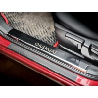 Накладки на пластикові пороги (4 шт, нерж.) для Nissan Qashqai 2010-2014рр