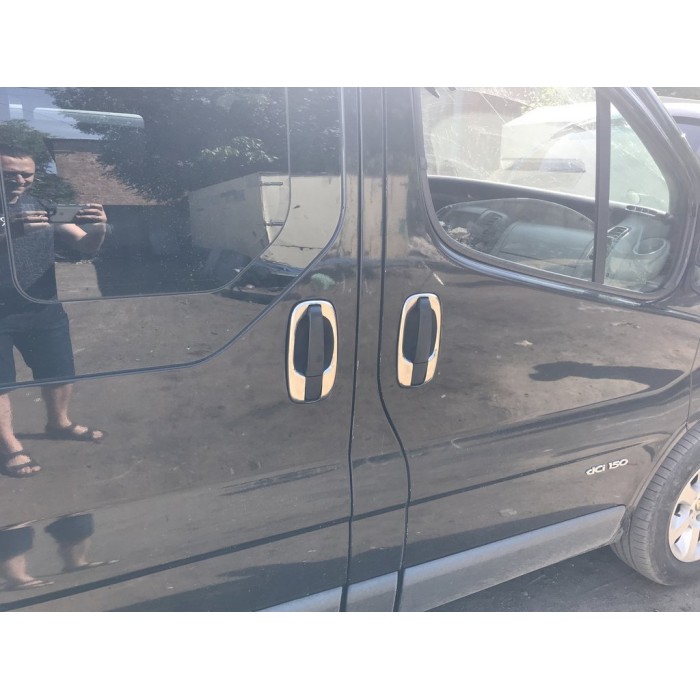 Обводка ручек (4 шт, нерж) для Renault Trafic 2001-2015 гг
