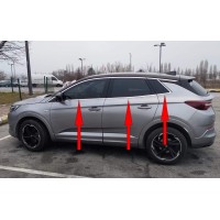Нижние молдинги стекол (6 шт, нерж) для Opel Grandland X