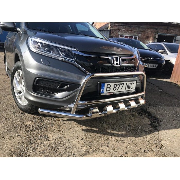 Передній захист WT003-ST-V2 (нерж.) для Honda CRV 2012-2016 рр