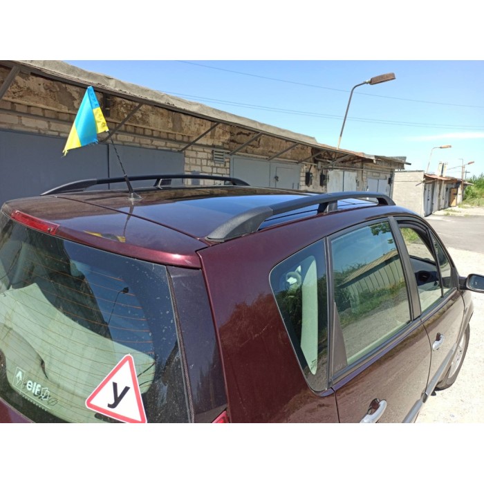 Рейлінги Чорні (2 шт) Коротка база для Renault Scenic/Grand 2003-2009 рр