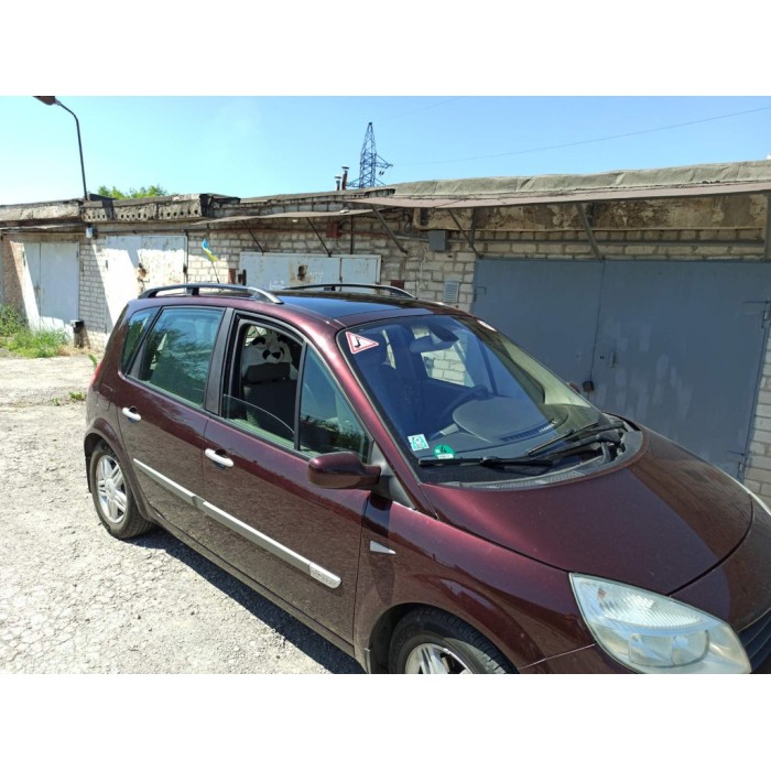 Рейлінги Чорні (2 шт) Коротка база для Renault Scenic/Grand 2003-2009 рр