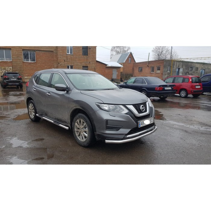 Передній захист ST008 (нерж) для Nissan X-trail T32 / Rogue 2014-2021 рр