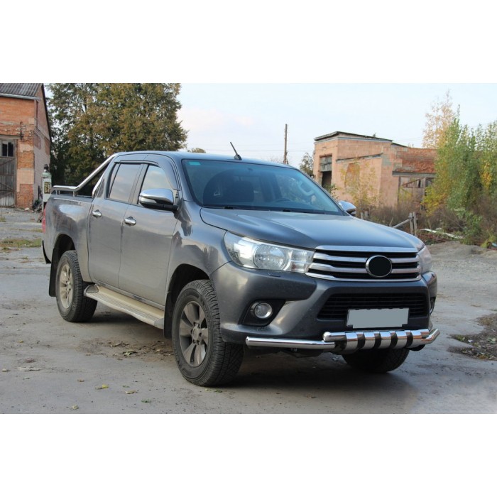 Передній захист F3-34 (нерж.) для Toyota Hilux 2015- рр