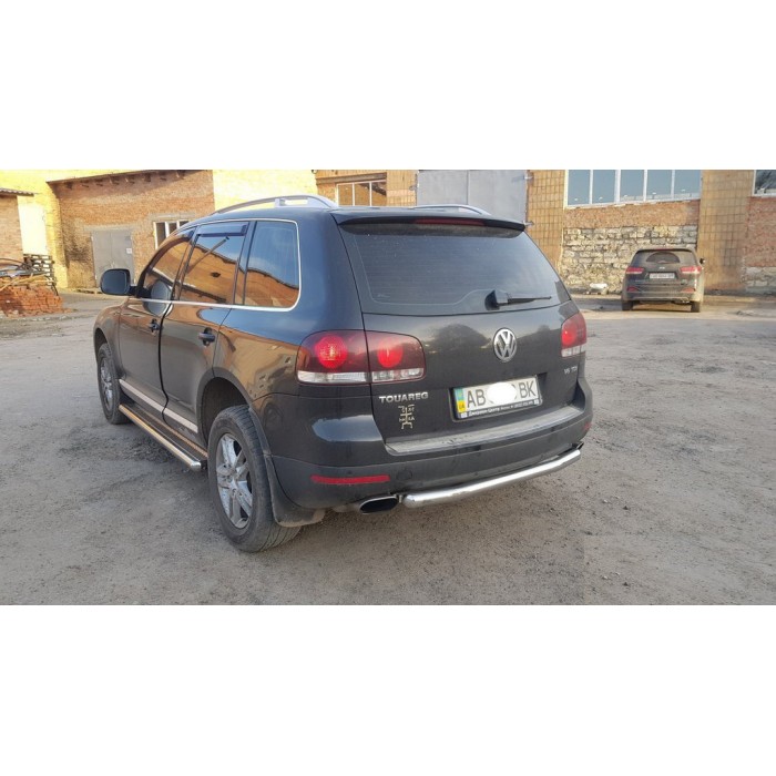 Задній захист AK002 (2 шт., нерж) для Volkswagen Touareg 2002-2010 рр