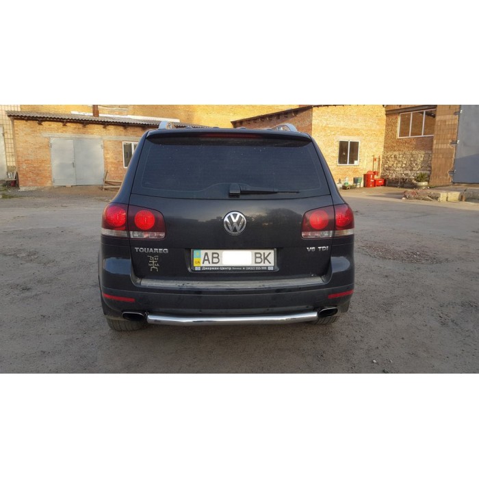 Задній захист AK002 (2 шт., нерж) для Volkswagen Touareg 2002-2010 рр