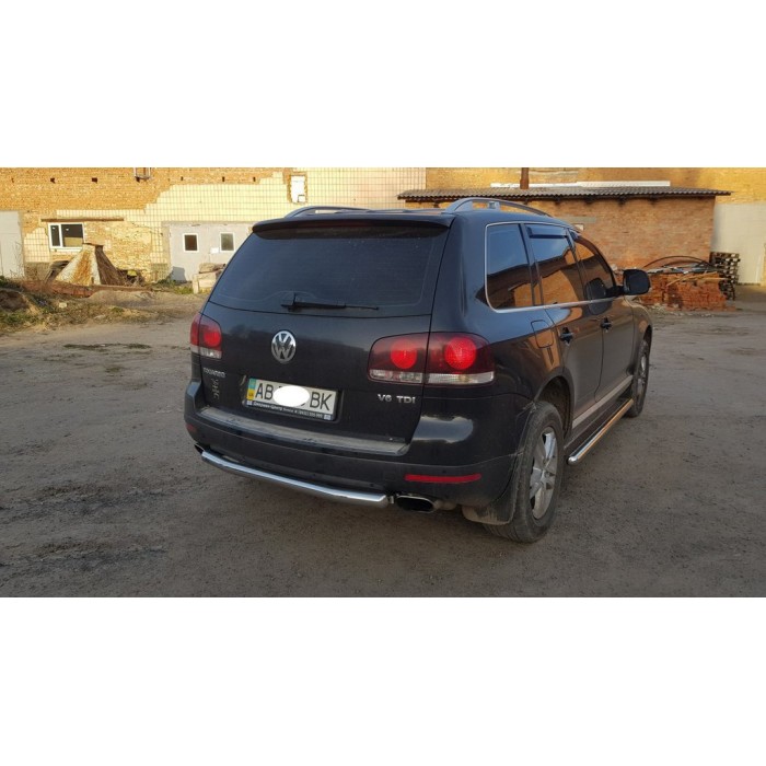 Задній захист AK002 (2 шт., нерж) для Volkswagen Touareg 2002-2010 рр