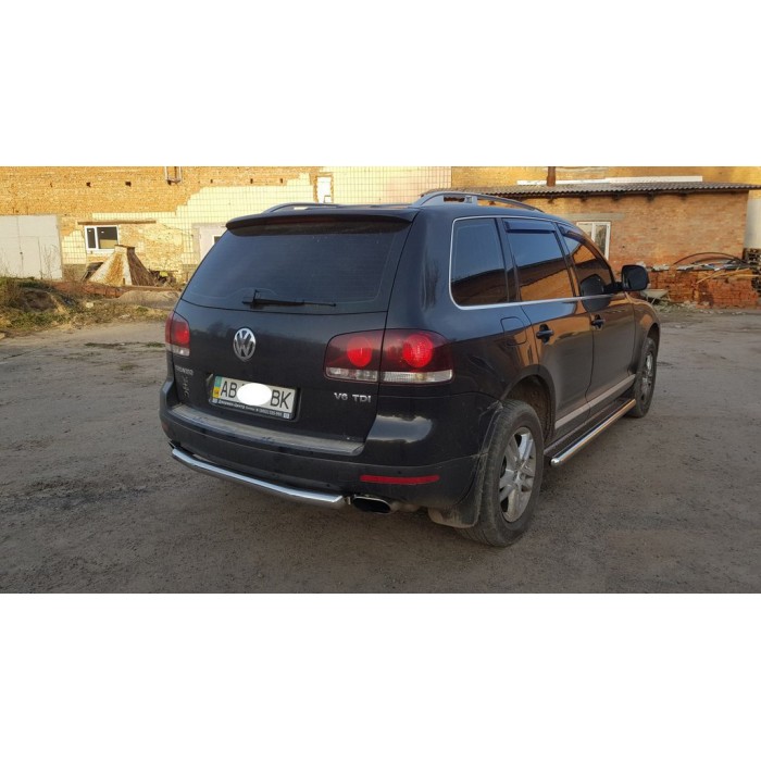 Задній захист AK002 (2 шт., нерж) для Volkswagen Touareg 2002-2010 рр