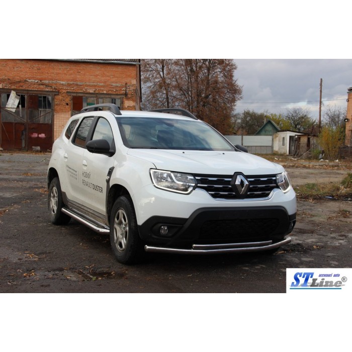 Передняя защита F3-10 (нерж.) для Dacia Duster 2018-2024 гг