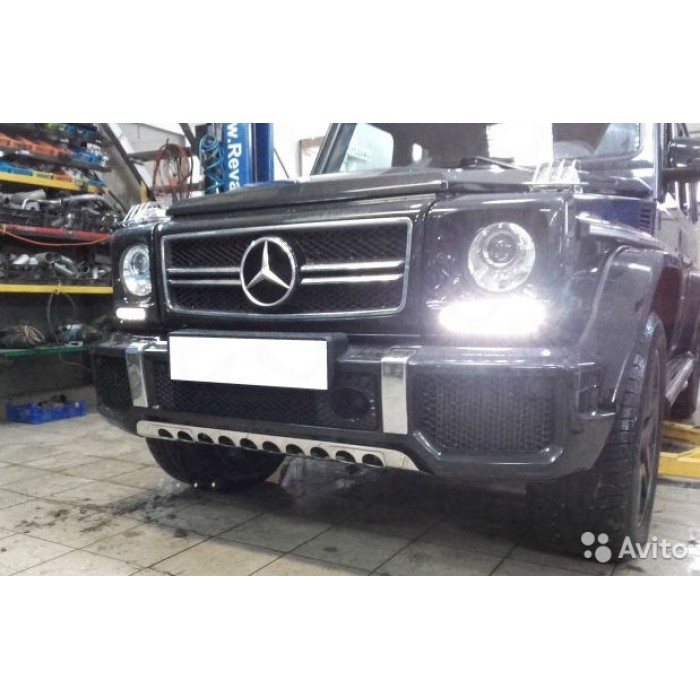 Захист переднього бампера (нержавійка) для Mercedes G сlass W463 1990-2018рр