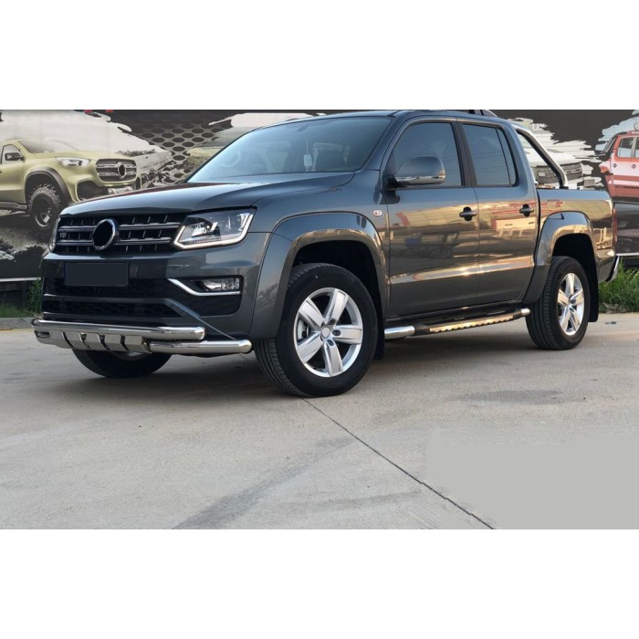 Передній захист F3-08.7 (нерж) для Volkswagen Amarok 2010-2022 рр