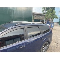 Рейлинги алюминиевые (Caravan, хром) для Ford Focus II 2005-2008 гг