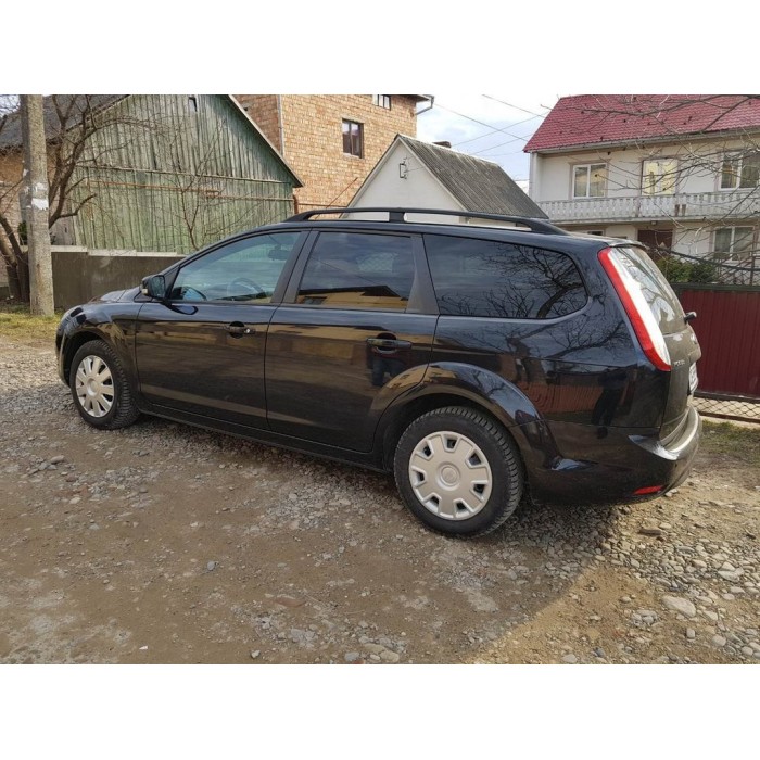 Алюмінієві рейлінги (Caravan, Чорні) для Ford Focus II 2005-2008 рр