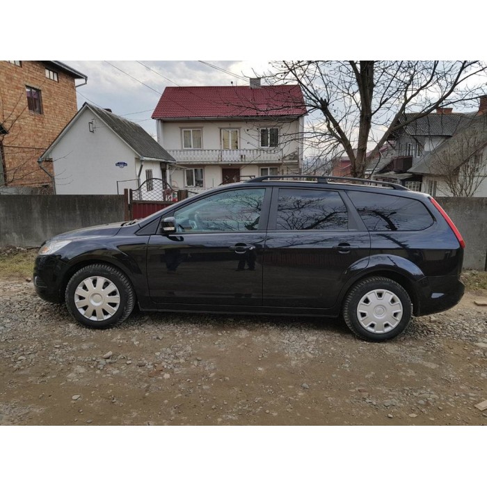 Алюмінієві рейлінги (Caravan, Чорні) для Ford Focus II 2005-2008 рр