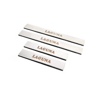 Накладки на пороги Carmos (4 шт., нерж.) для Renault Laguna 2007-2015 рр
