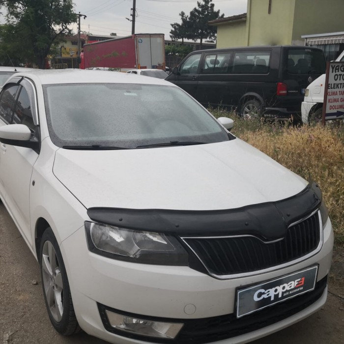 Дефлектор капота (EuroCap) для Skoda Rapid 2012-2019 рр