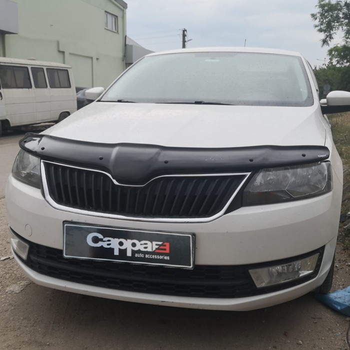 Дефлектор капота (EuroCap) для Skoda Rapid 2012-2019 рр