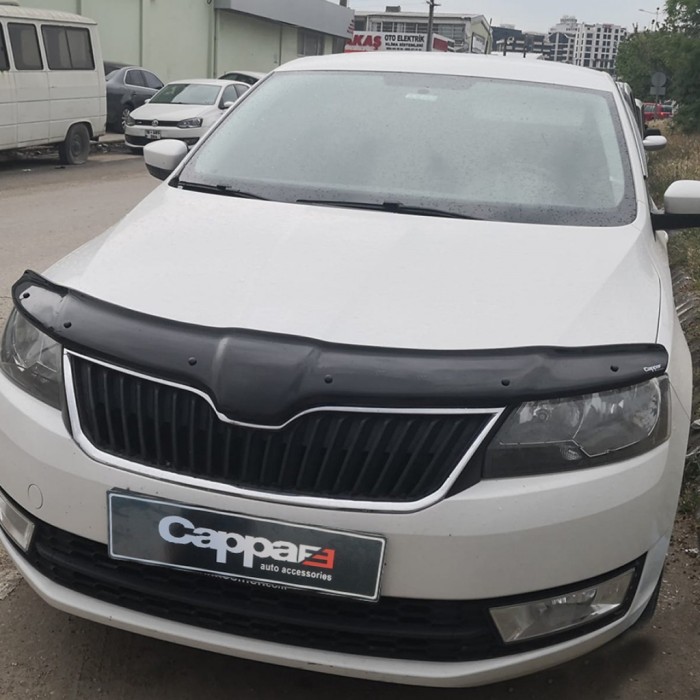 Дефлектор капота (EuroCap) для Skoda Rapid 2012-2019 рр