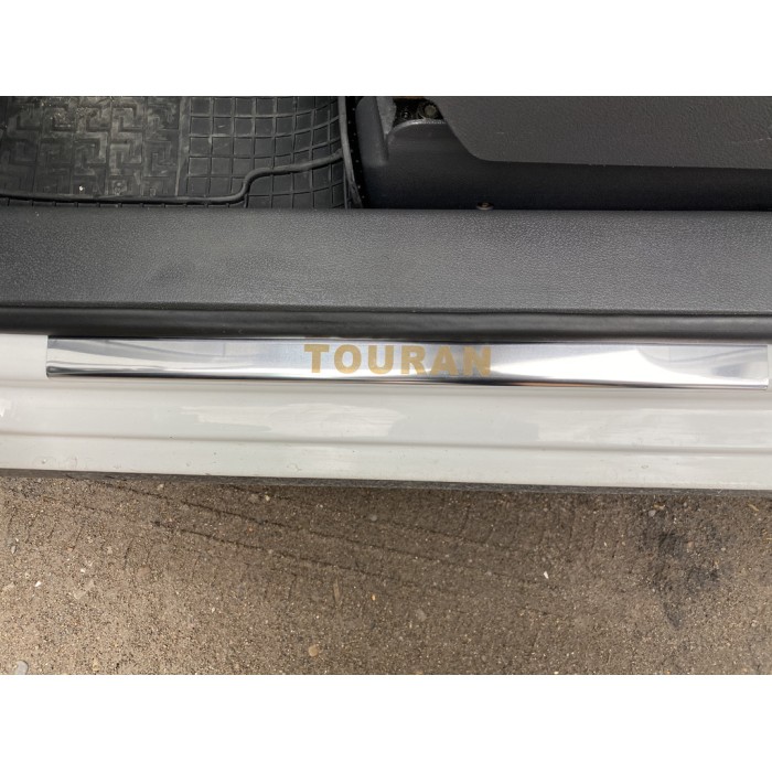 Накладки на пороги Carmos (4 шт, нерж) для Volkswagen Touran 2010-2015 гг