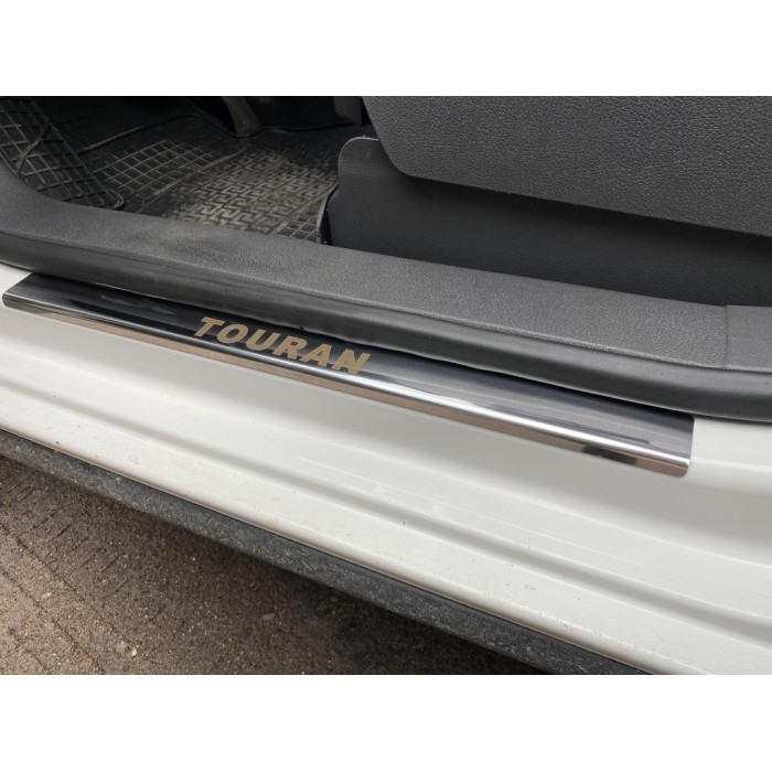 Накладки на пороги Carmos (4 шт, нерж) для Volkswagen Touran 2010-2015 гг