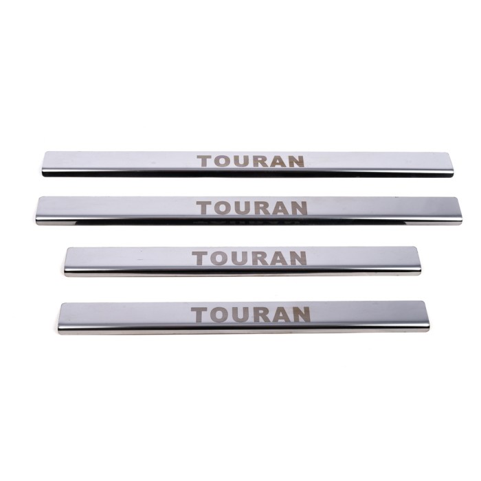 Накладки на пороги Carmos (4 шт, нерж) для Volkswagen Touran 2010-2015 гг