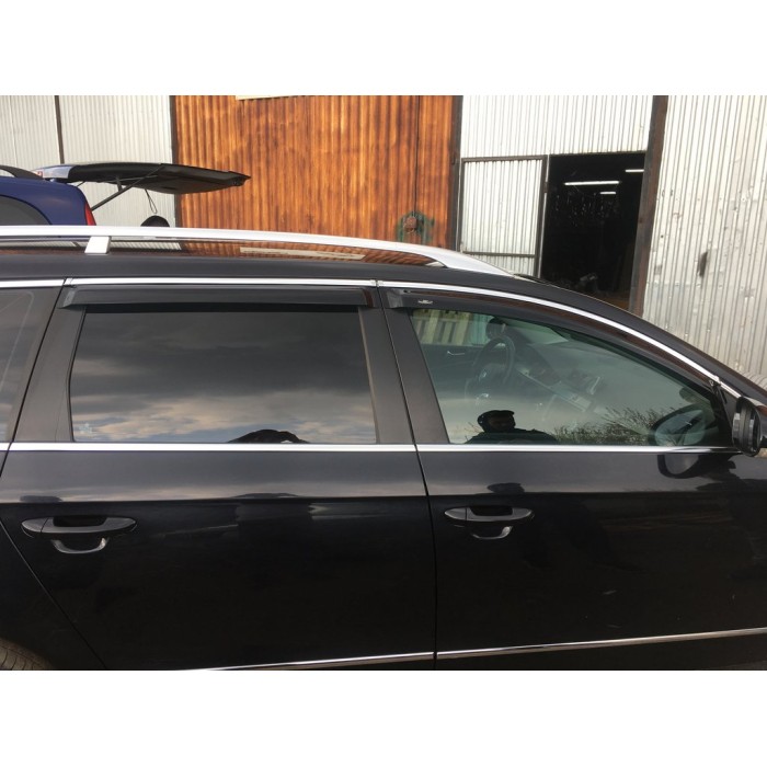 Вітровики з хромом молдингом SW (4 шт, EU, HIC) для Volkswagen Passat B7 2012-2015рр