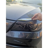 Хром накладки на капот (вії вище фар) для BMW 3 серія E-90/91/92/93 2005-2011 рр